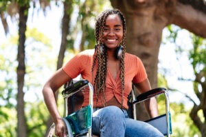 black woman in wheelchair